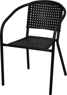 Scaun de gradina cu spatar impletit, cadru metalic, design modern, foto