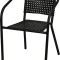 Scaun de gradina cu spatar impletit, cadru metalic, design modern,