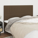VidaXL Tăblii de pat, 4 buc, maro &icirc;nchis, 90x5x78/88 cm, textil