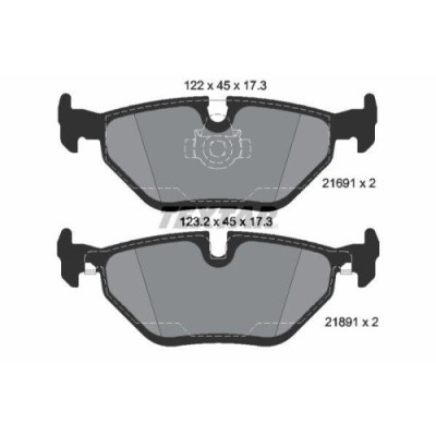 Placute frana BMW 5 (E39) 09.95-07.03, 5 Touring (E39) 09.96-06.04, Spate, TEXTAR foto