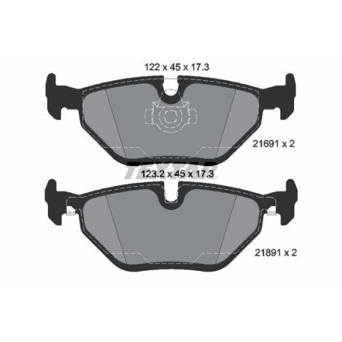 Placute frana BMW 5 (E39) 09.95-07.03, 5 Touring (E39) 09.96-06.04, Spate, TEXTAR