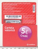bnk card Romania - Vodafone - reincarcare 5 euro - RO-VOD-REF-0042A
