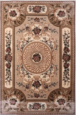 Covor Model Lotos 531-110, Marime 50 x 80 cm, Bej, Inaltime Fir 8 mm, Antialergic, Polipropilena, Living, Dormitor, Sufragerie, Birou foto