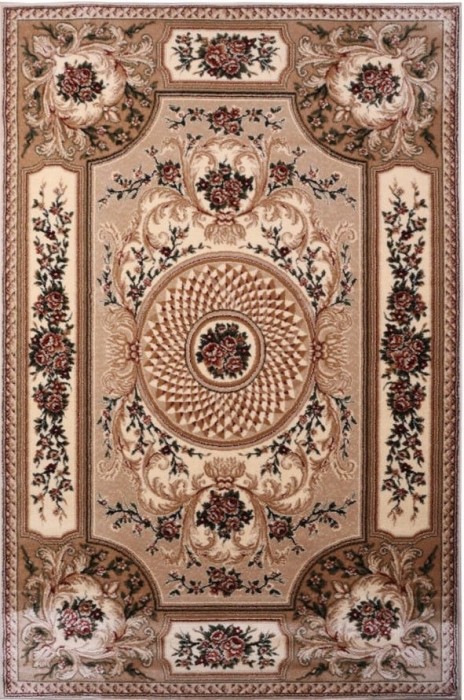 Covor Model Lotos 531-110, Marime 50 x 80 cm, Bej, Inaltime Fir 8 mm, Antialergic, Polipropilena, Living, Dormitor, Sufragerie, Birou
