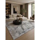 Covor Model Itea 42017-162, Marime 58 x 110 cm, Gri , Inaltime Fir 10 mm, Antialergic, Polipropilena, Living, Dormitor