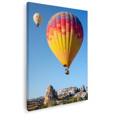 Tablou peisaj munte si baloane cu aer cald Tablou canvas pe panza CU RAMA 20x30 cm