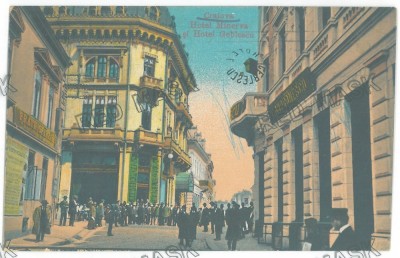 3746 - CRAIOVA, Hotel, Romania - old postcard, CENSOR - used - 1916 foto