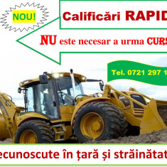 Atestat RAPID buldoexcavatorist mecanic utilaje excavator vola gredere compactor