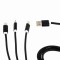 CABLU alimentare si date GEMBIRD, USB 2.0(T) la Lightning(T)+Micro-USB 2.0(T)+USB 2.0 Type-C(T),1m,impletit,incarcare simultana a 3 tipuri de telef,ne