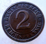 7.751 GERMANIA WEIMAR 2 REICHSPFENNIG 1924 G, Europa, Bronz