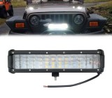 48 LED BAR 31cm 108W SPOT 4 ROW cu Lupe Lumini Proiector Lampa de lucru Far 10-30v Auto SUV Off Road
