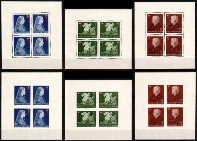 Ungaria 1942, Mi #696-698 A+B Klb**, minicoli, Crucea Rosie, MNH. Cota 200 &amp;euro;! foto