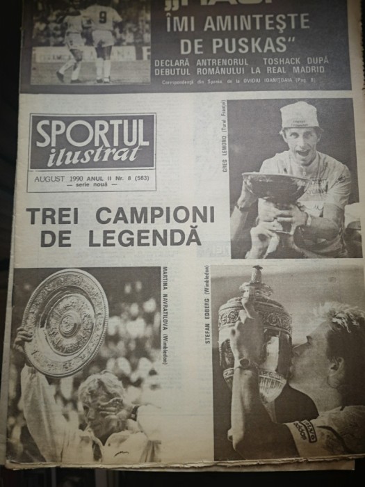 Revista Sportul ilustrat - Nr. 8 (563) - serie noua - August 1990