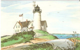 SUA CAPE COD &amp; VINEYARD SOUND NOBSKA LIGHT, WOODS HOLE ARTIST ROBERT BROOKS, Circulata, Fotografie