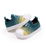 Mocasini pentru copii, verzi cu galben in degrade - Kiki (Marime Disponibila: