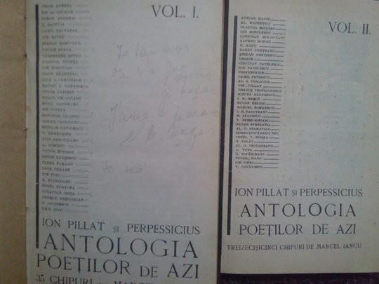 Ion Pillat si Perpessicius - Antologia poetilor de azi, 2 vol. (1925)