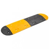 VidaXL Prag limitator de viteză galben și negru 129x32,5x4 cm cauciuc