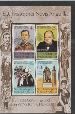 Centenarul nasterii lui Winston Curchill 1874-1974, St Christopher. foto