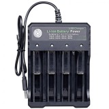 Cumpara ieftin Incarcator de acumulatori Li-ion 18650, pentru 4 baterii, alimentare USB - Negru