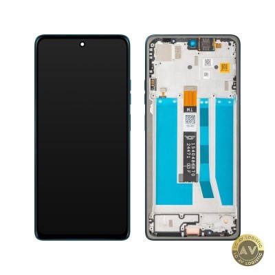 Display cu Touchscreen Motorola Moto G75 cu Rama Albastru (Relucent Blue) Service Pack 5D68C29067 foto