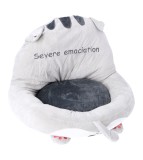 Fotoliu, Perna de sezut pentru copii, model Pisica, 46x46 cm, gri