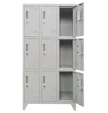 Vestiar metalic Premium Asamblat pentru valori cu 9 compartimente si picioare, 900x450x1920 mm (LxlxH), PLUS