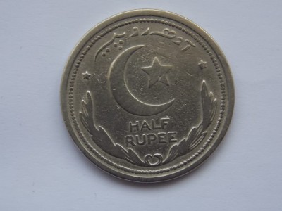HALF RUPEE 1948 PAKISTAN foto