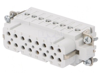 Conector inserturi contact mamă 16 pini 16 PE HDC foto