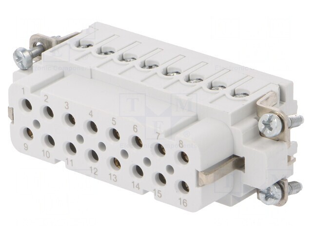 Conector inserturi contact mamă 16 pini 16 PE HDC
