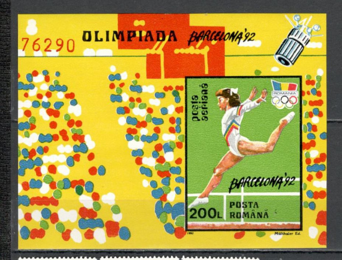 Romania.1992 Olimpiada de vara BARCELONA-Bl. nedantelat TR.508