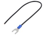 Cablu neizolat negru 250mm cu terminale presate CHEVAL M6WI-250BK025