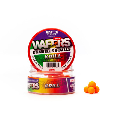 Wafters dumbells &amp;amp; balls krill 6mm 15g foto