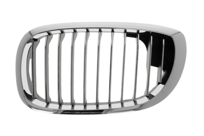 Grila radiator Bmw Seria 3 (E46), Coupe/Cabrio 03.2003-09.2006, stanga, crom/crom/negru, 51137064317, 201105-1