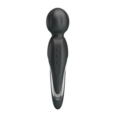 Vibrator Masaj Walter, 7 Moduri Vibratii &amp; 5 Intensitati, Silicon, USB, Negru, 21.6 cm