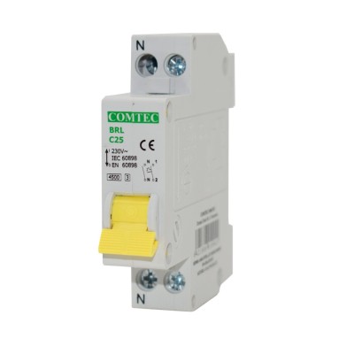 Siguranta automata modulara Comtec BRL 16842, 1P+N, 25 A, curba C foto
