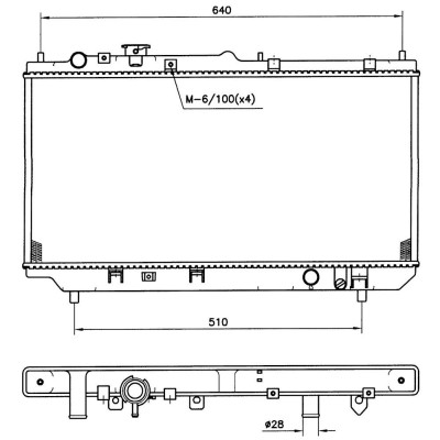 Radiator racire Mazda 323 (Bj), 05.1998-09.2000, Motorizare 1, 3 54kw; 1, 5 65kw; 1, 8 84kw Benzina, tip climatizare Cu/fara AC, cutie Manuala, diame foto