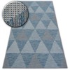 Covor sisal Loft 21132 Triunghiuri fildeş si argintiu si albastru, 200x290 cm