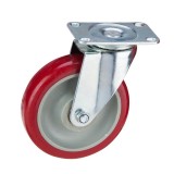 Roata Pivotanta cu Flansa Poliamida, Fara Frana / 125Mm, 70Kg - 4Buc