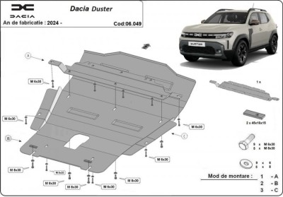 Scut motor metalic Dacia Duster 4x4 2024-prezent foto