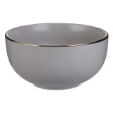 Bol ceramic gri metallic cu textură punctată, CMCLASS