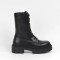 Botine dama cu platforma chunky, piele ecologica, Negru - 39