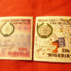 2 Timbre Nigeria 1988 - Embleme , 2 valori ( din4v)