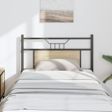 VidaXL Tăblie de pat din Stejar Sonoma 80 cm lemn și oțel 4106819