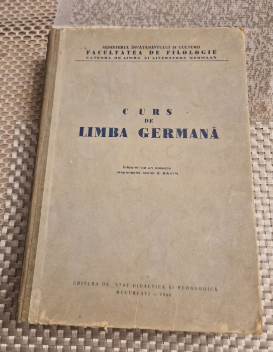 Curs de limba germana Emilia Savin Facultatea de filologie