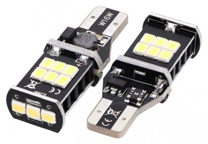 Set 2 Buc Bec Led T15 15 SMD 12V LED 571