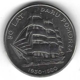 POLONIA 20 ZLOTI 1980 - 50 Ani Aniversare Nava de Studii Daru Pomorza , XF+