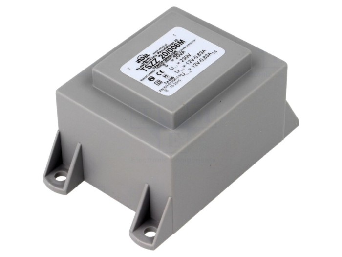 Transformator &Icirc;ncapsulat 20VA 230V 12V PCB