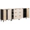 Bufet 3 buc. 60 x 33 x 75 cm Lemn de mango solid - 3