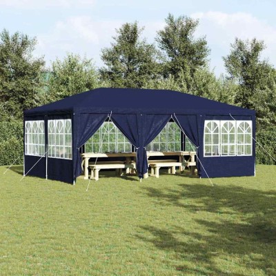 vidaXL Cort pentru Petreceri Albastru, Alb 600 x 400 x 266 cm foto