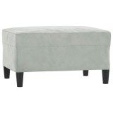 Cumpara ieftin Taburet, gri deschis, 70x55x41 cm, catifea